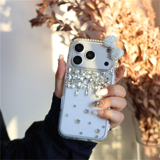 【新商品】手元から華やかに♡きらめくストーンと立体リボンの大人可愛いiPhoneケース