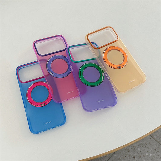 【新入荷】お洒落と使い勝手を両立！バイカラーが目を引くスタンド付きiPhoneケース