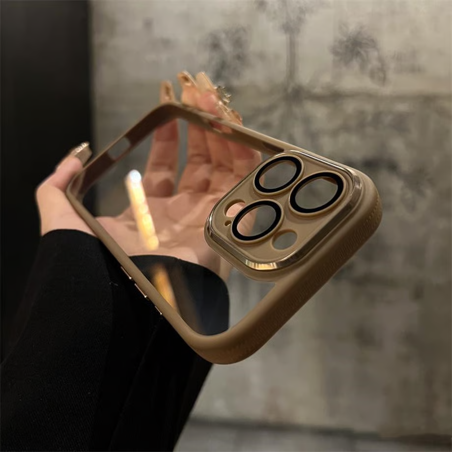 EASONCASE日本公式 クリア iPhone14-17ケース カメラ保護フィルム一体型 iphone ケース 滑り止め 晶鋭シリーズ