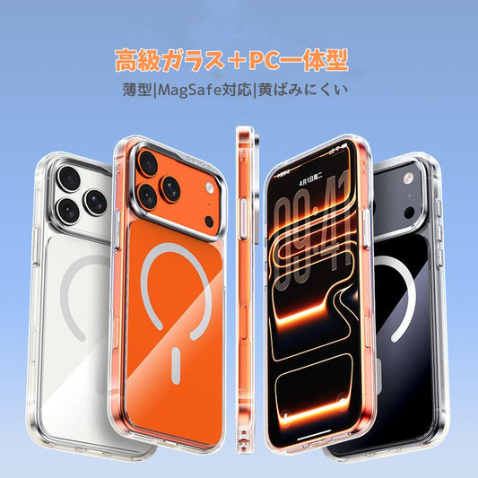 ESASONCASE日本公式 iphone17/air ケース ガラス magsafe対応 iphone17pro/17promax ケース シンプル 本色シリーズ
