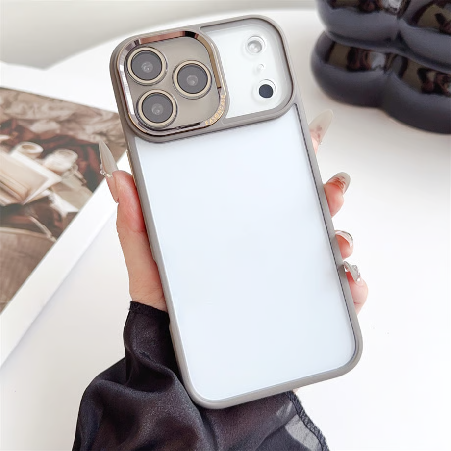 EASONCASE日本公式 iphone14-17 ケース 透明 可愛い iphoneケース カメラ まで 保護 クリア スマホケース 鎏金シリーズ