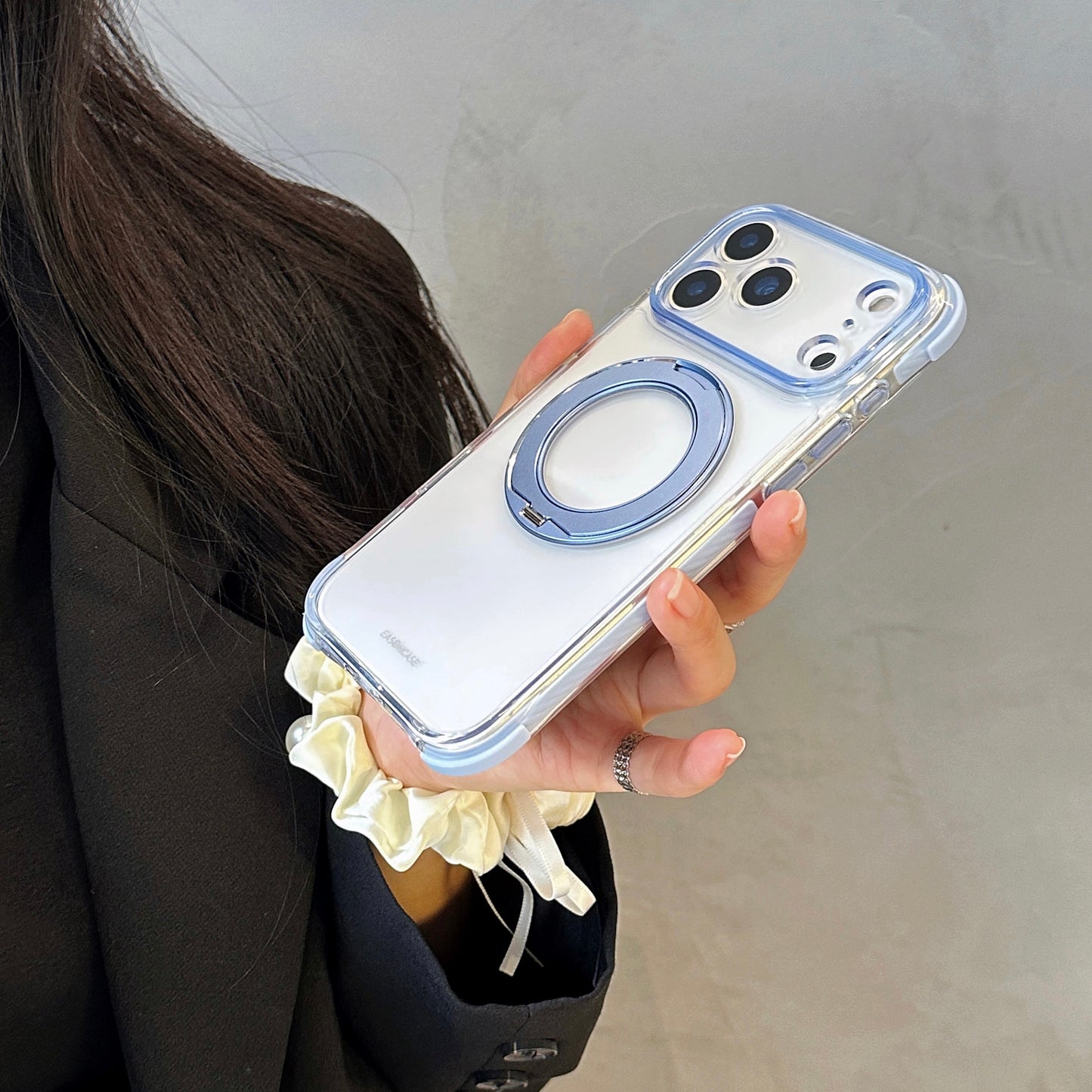 EASONCASE日本公式 iphone ケース 可愛い カラフル 360°スタンド付き iphone ケース 衝撃吸収 彩盾シリーズ