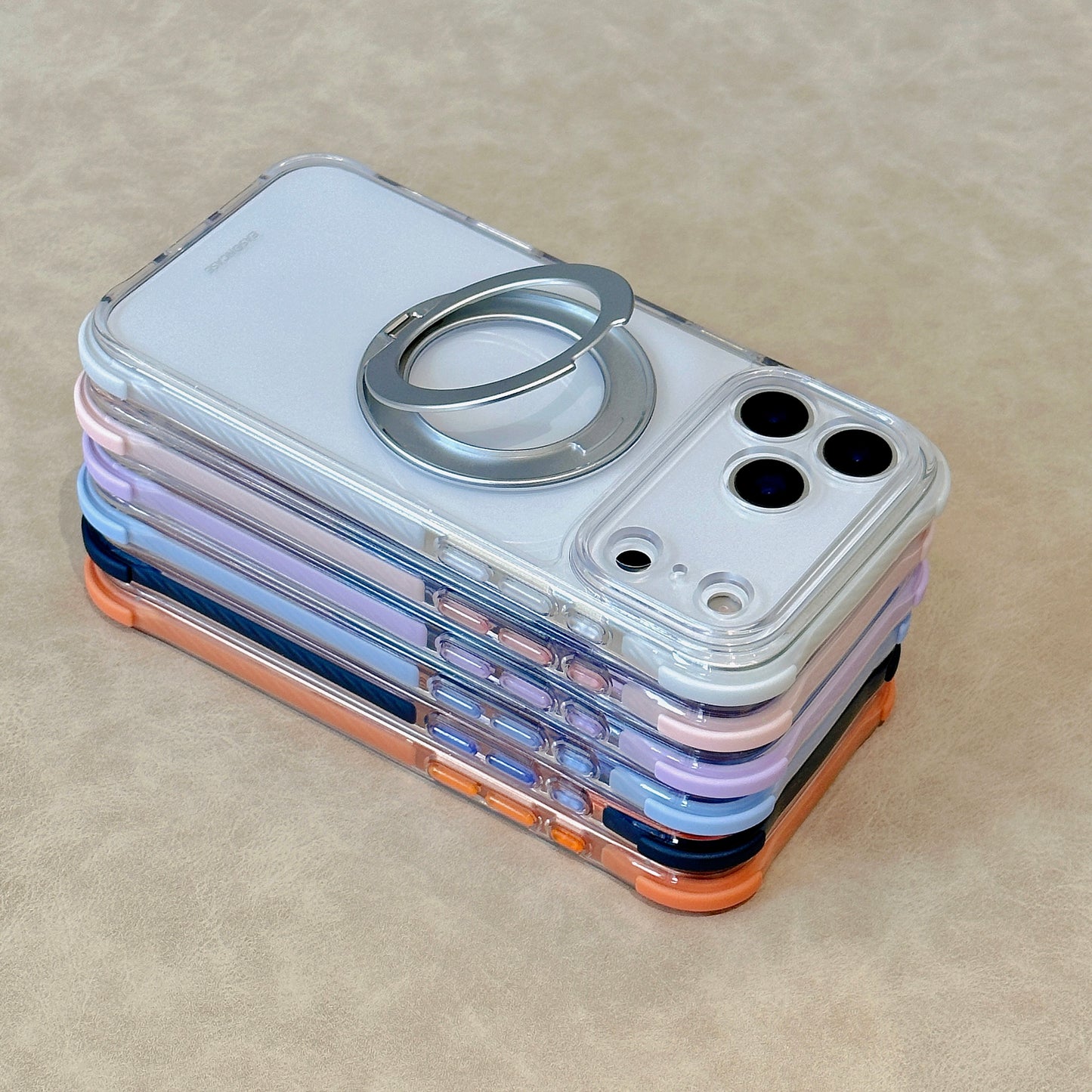 EASONCASE日本公式 iphone ケース 可愛い カラフル 360°スタンド付き iphone ケース 衝撃吸収 彩盾シリーズ