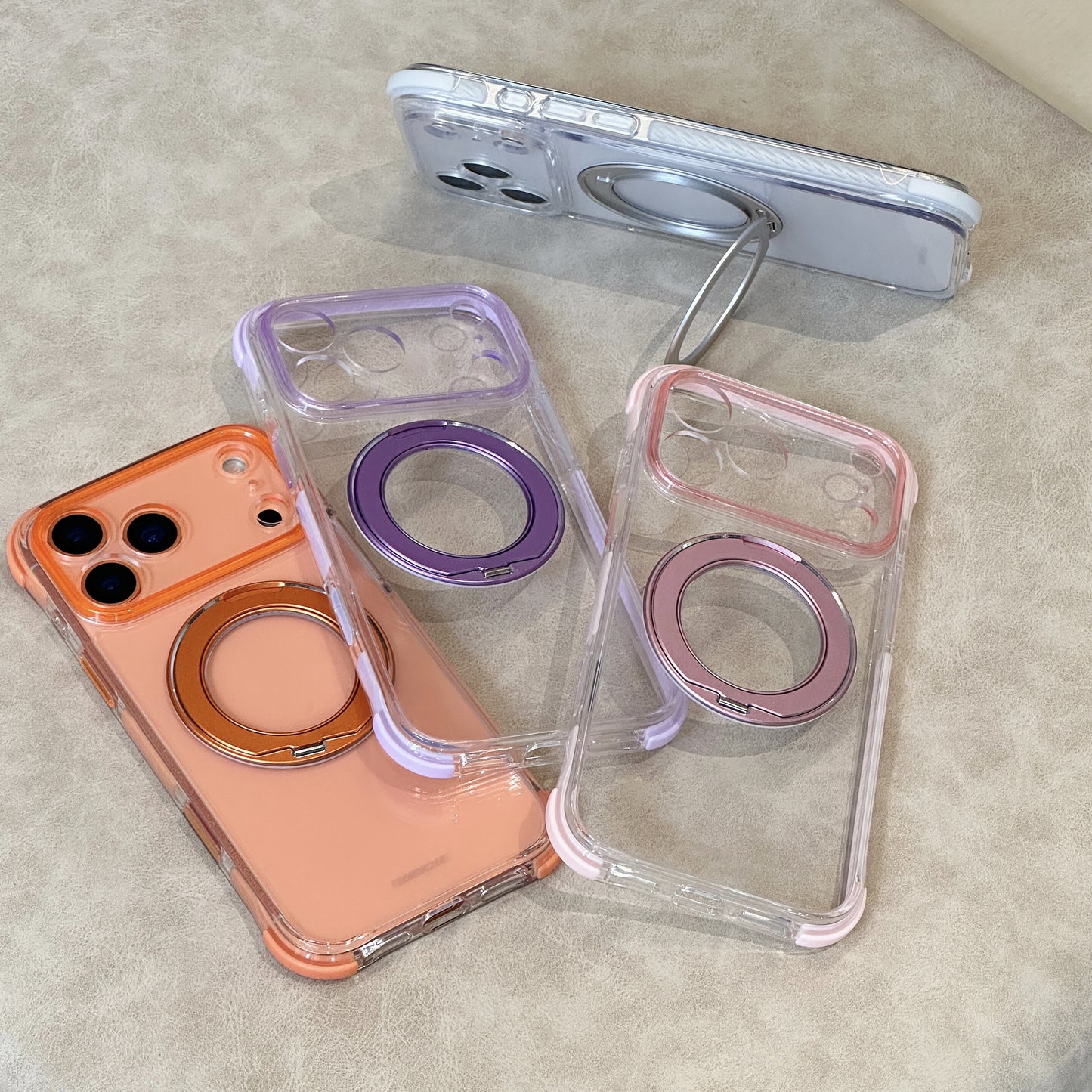 EASONCASE日本公式 iphone ケース 可愛い カラフル 360°スタンド付き iphone ケース 衝撃吸収 彩盾シリーズ