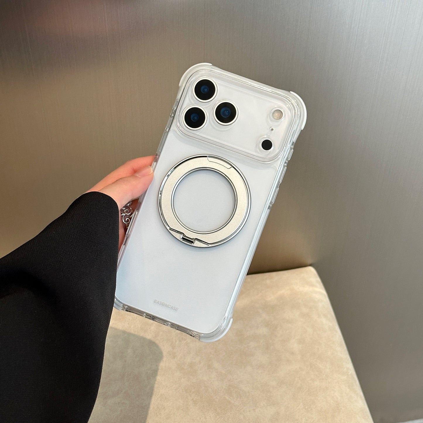 EASONCASE日本公式 iphone ケース 可愛い カラフル 360°スタンド付き iphone ケース 衝撃吸収 彩盾シリーズ