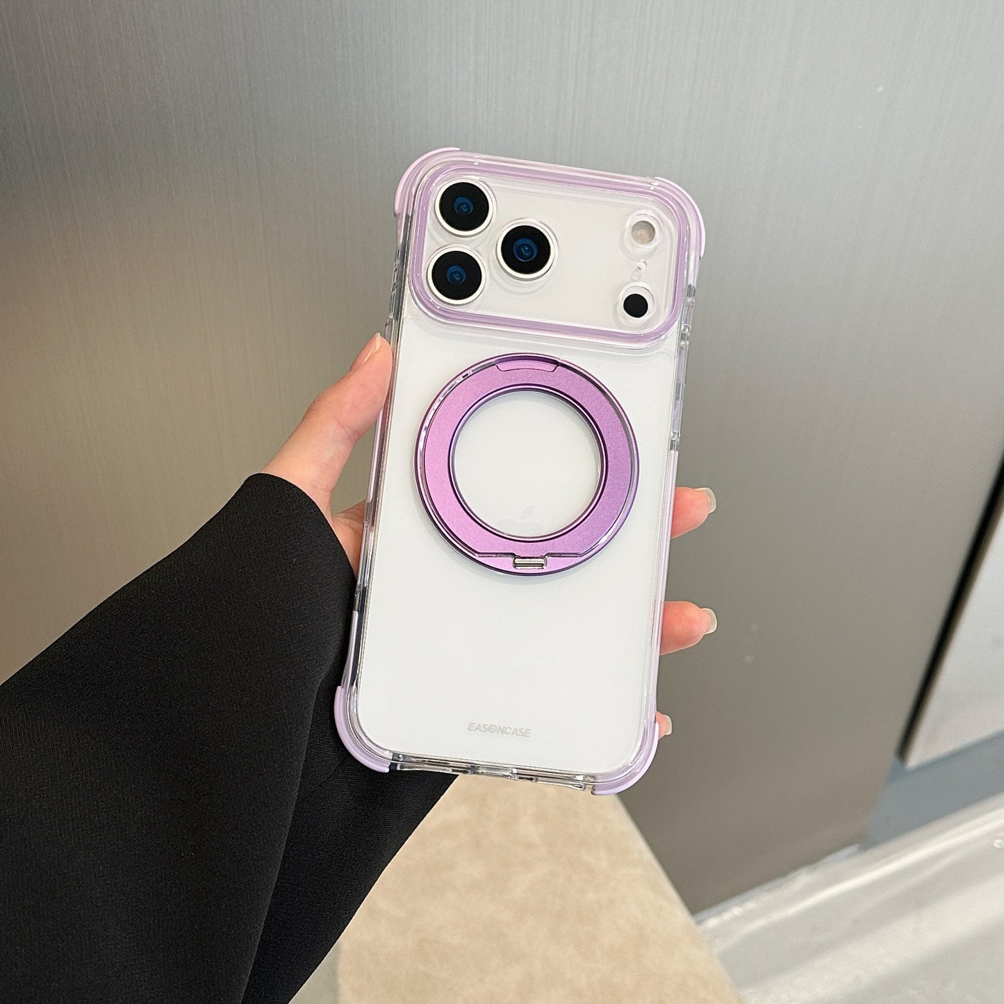 EASONCASE日本公式 iphone ケース 可愛い カラフル 360°スタンド付き iphone ケース 衝撃吸収 彩盾シリーズ