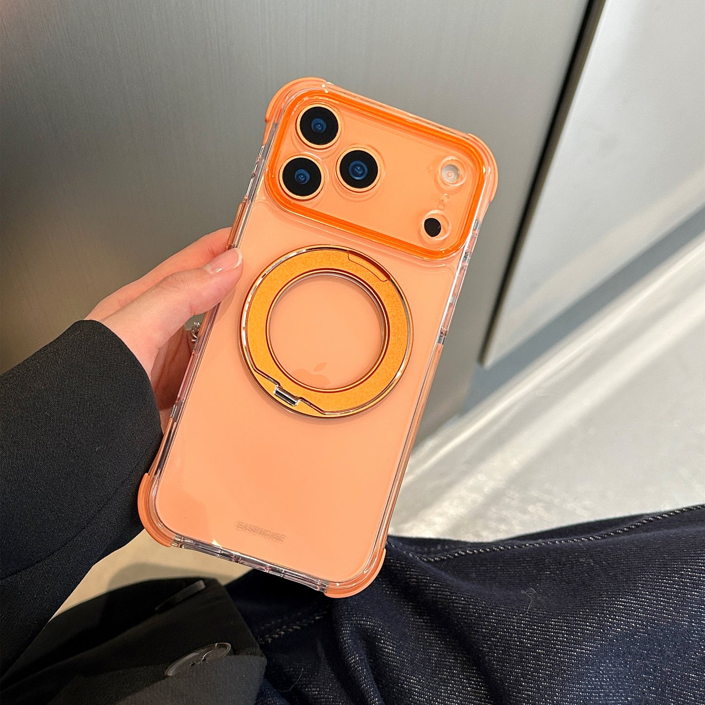 EASONCASE日本公式 iphone ケース 可愛い カラフル 360°スタンド付き iphone ケース 衝撃吸収 彩盾シリーズ