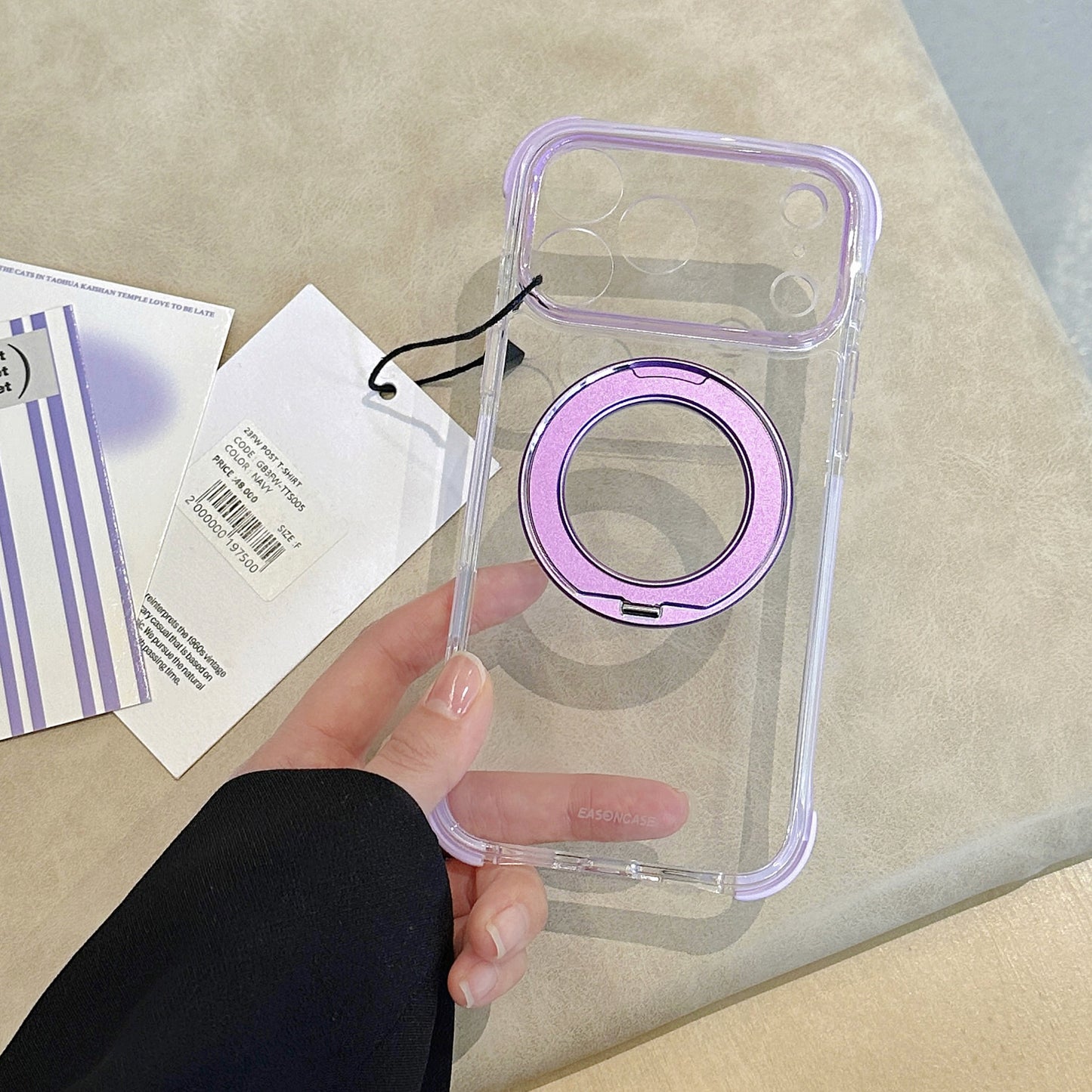 EASONCASE日本公式 iphone ケース 可愛い カラフル 360°スタンド付き iphone ケース 衝撃吸収 彩盾シリーズ