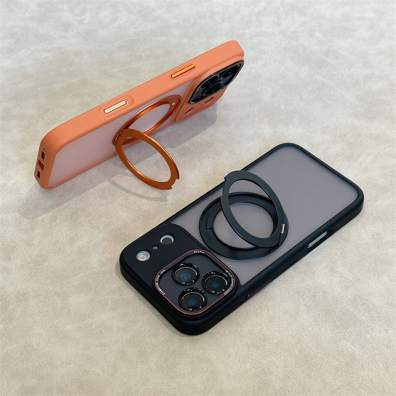 EASONCASE日本公式 iphoneケース 360°スタンド付き iphone13-17シリーズに対応 マット 半透明 スマホケース magsafe対応 iphone ケース ライカシリーズ