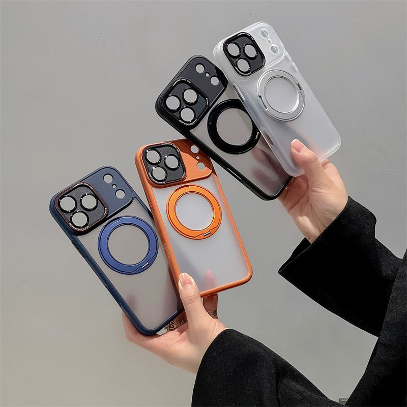 EASONCASE日本公式 iphoneケース 360°スタンド付き iphone13-17シリーズに対応 マット 半透明 スマホケース magsafe対応 iphone ケース ライカシリーズ