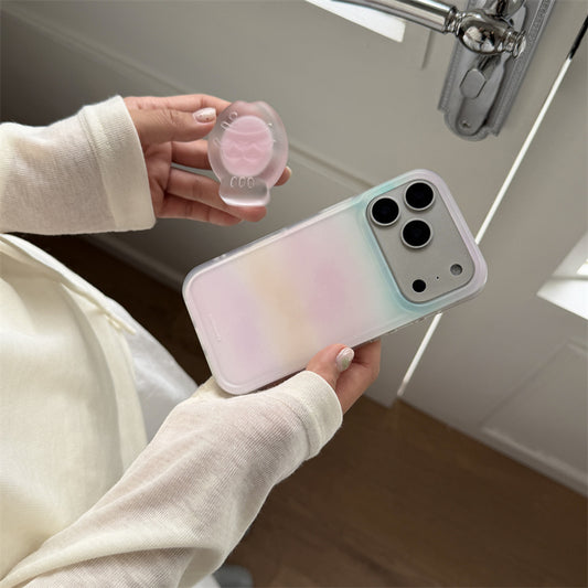 グリップ 付き iphone17 ケース iphone16/15 ケース ピンク iphone ケース グラデーション 流行り 可愛い スマホケース 韓国