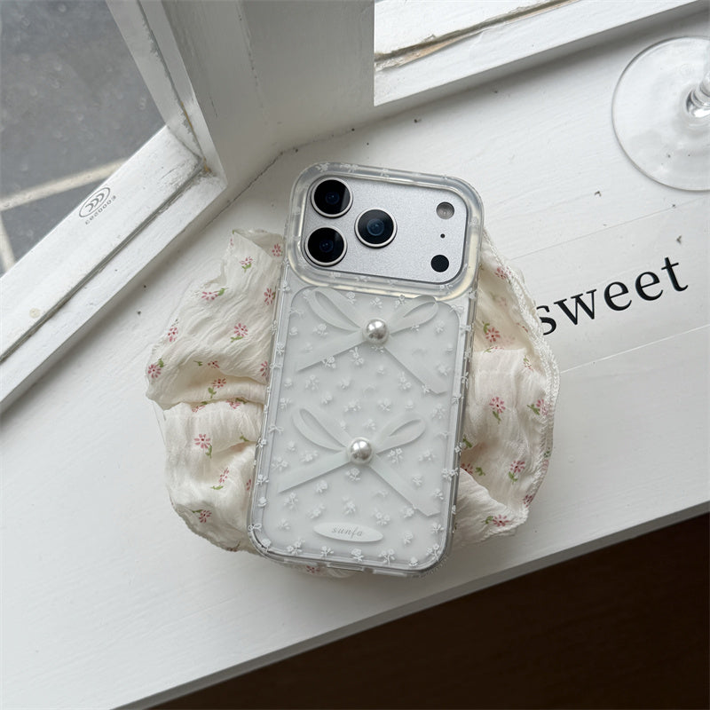 iphone17 ケース 花柄 iphone16/15 ケース リボン iphone ケース パール スマホケース ビーズ チェーン 韓国