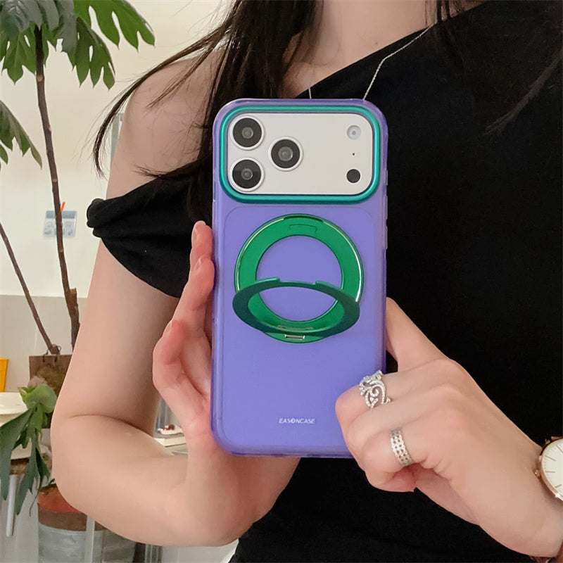 EASONCASE日本公式 iphone17/16 ケース スタンド 付き おしゃれ iphone ケース カラフル 半 透明 スマホケース 衝撃 に 強い カラフルシリーズ