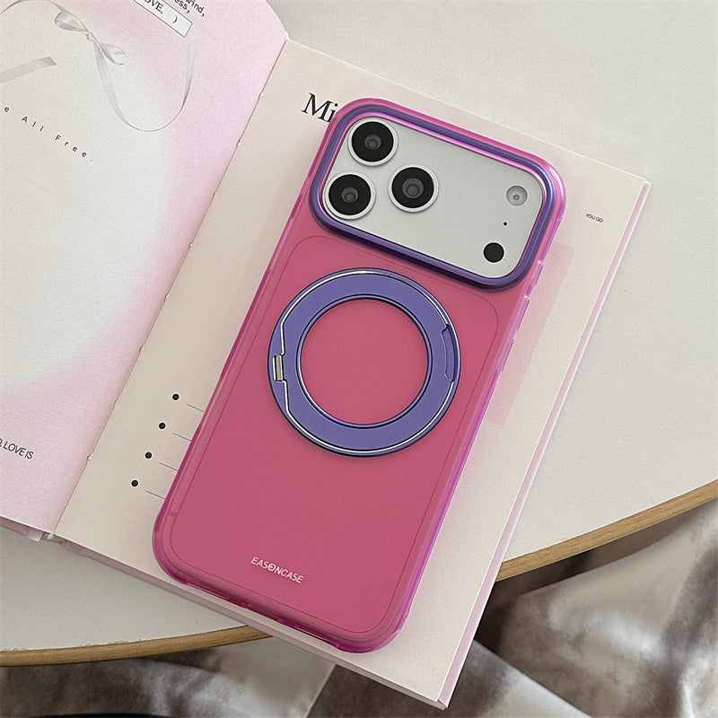 EASONCASE日本公式 iphone17/16 ケース スタンド 付き おしゃれ iphone ケース カラフル 半 透明 スマホケース 衝撃 に 強い カラフルシリーズ