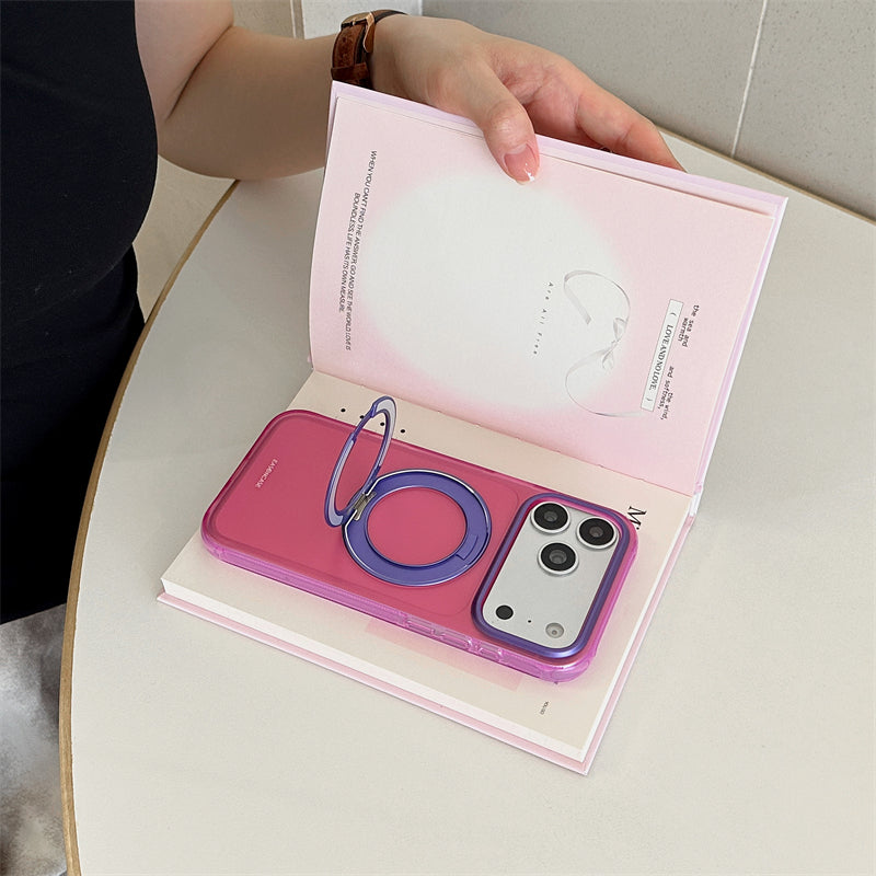 EASONCASE日本公式 iphone17/16 ケース スタンド 付き おしゃれ iphone ケース カラフル 半 透明 スマホケース 衝撃 に 強い カラフルシリーズ