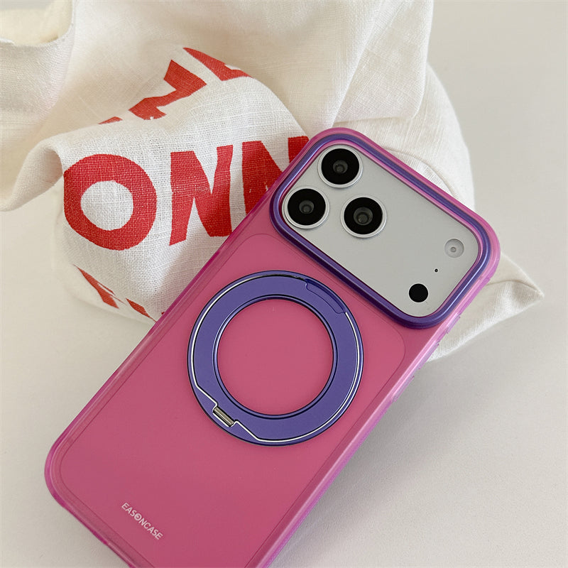 EASONCASE日本公式 iphone17/16 ケース スタンド 付き おしゃれ iphone ケース カラフル 半 透明 スマホケース 衝撃 に 強い カラフルシリーズ