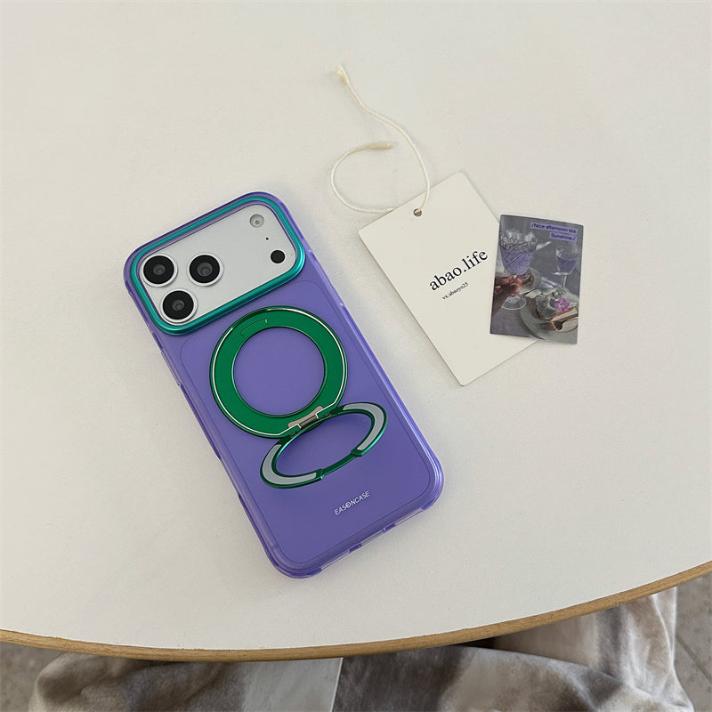 EASONCASE日本公式 iphone17/16 ケース スタンド 付き おしゃれ iphone ケース カラフル 半 透明 スマホケース 衝撃 に 強い カラフルシリーズ
