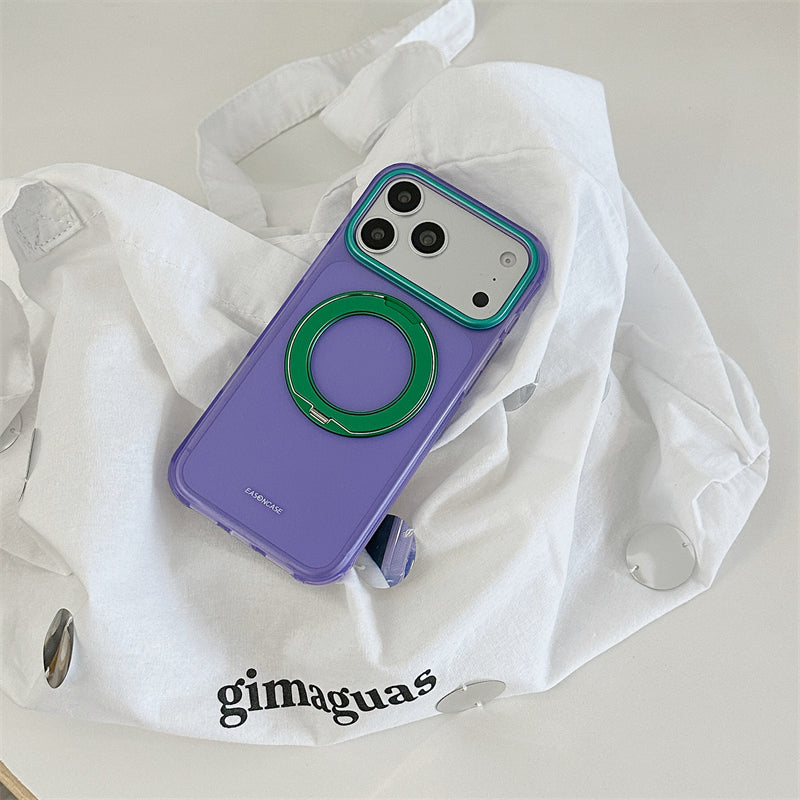 EASONCASE日本公式 iphone17/16 ケース スタンド 付き おしゃれ iphone ケース カラフル 半 透明 スマホケース 衝撃 に 強い カラフルシリーズ