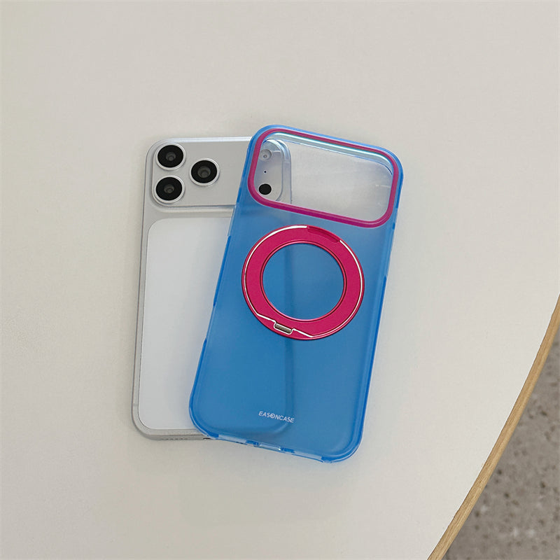 EASONCASE日本公式 iphone17/16 ケース スタンド 付き おしゃれ iphone ケース カラフル 半 透明 スマホケース 衝撃 に 強い カラフルシリーズ