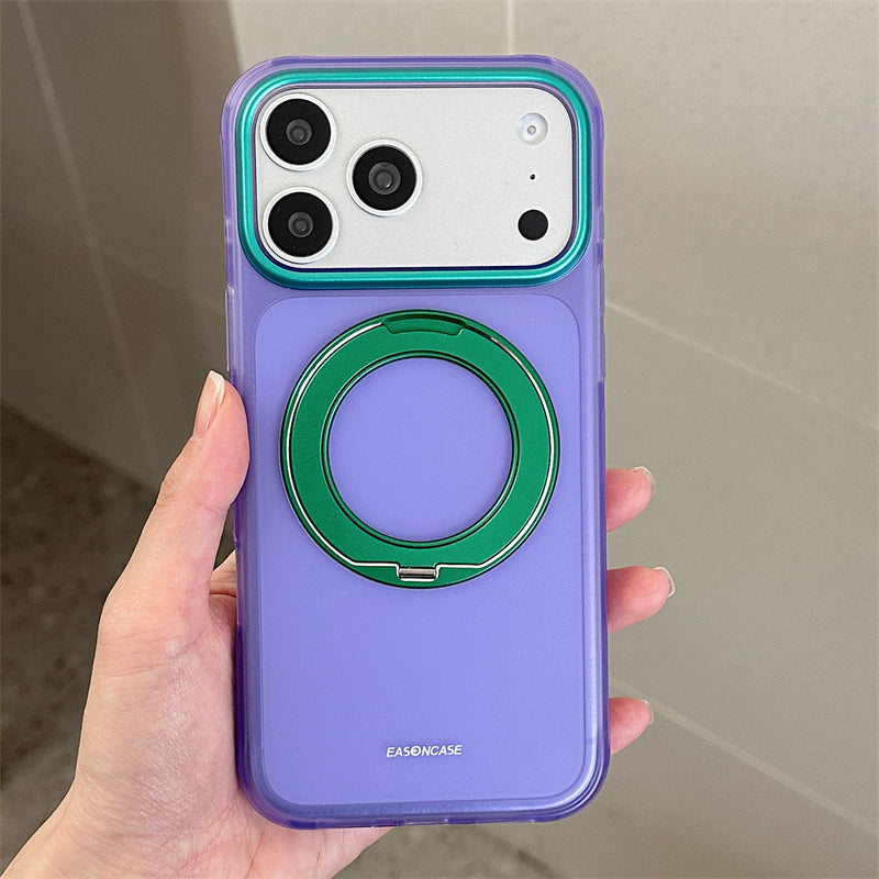 EASONCASE日本公式 iphone17/16 ケース スタンド 付き おしゃれ iphone ケース カラフル 半 透明 スマホケース 衝撃 に 強い カラフルシリーズ