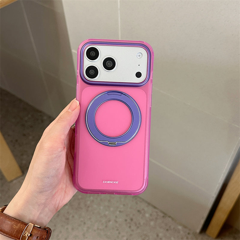 EASONCASE日本公式 iphone17/16 ケース スタンド 付き おしゃれ iphone ケース カラフル 半 透明 スマホケース 衝撃 に 強い カラフルシリーズ