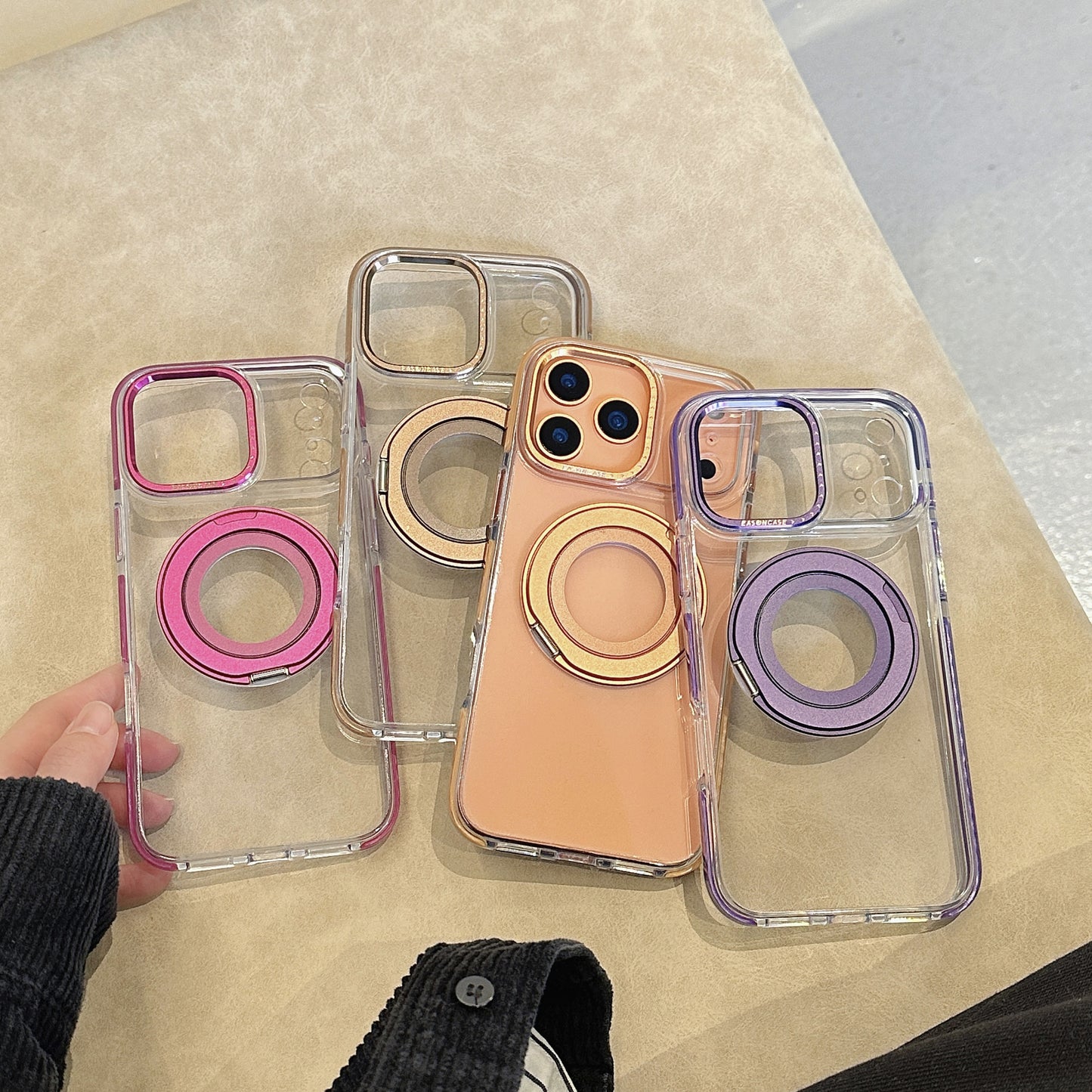 EASONCASE日本公式 iphone14-17 ケース 背面スタンド付き iphone ケース 衝撃 に 強い クリア magsafe 対応 ケース 龍鱗シリーズ