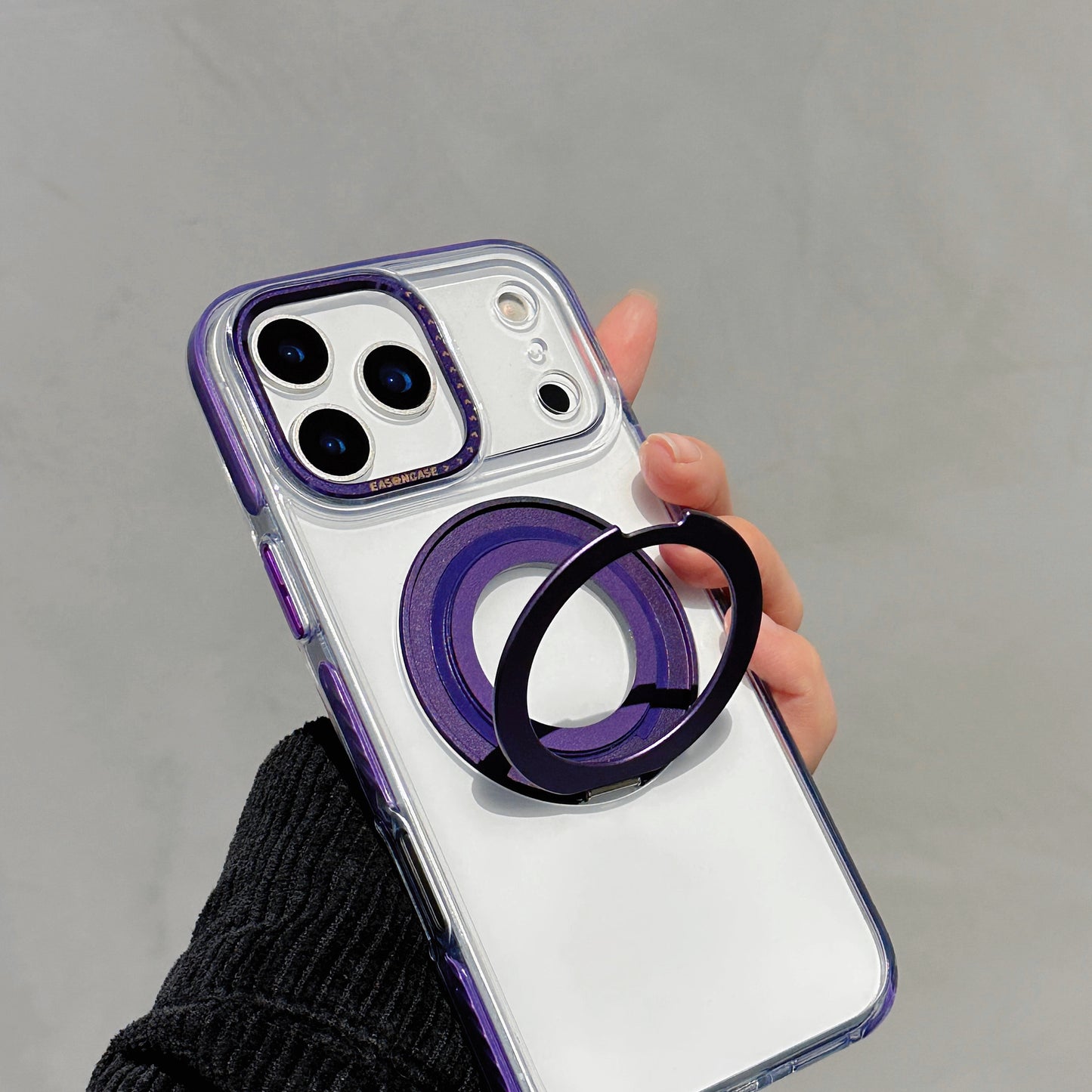 EASONCASE日本公式 iphone14-17 ケース 背面スタンド付き iphone ケース 衝撃 に 強い クリア magsafe 対応 ケース 龍鱗シリーズ