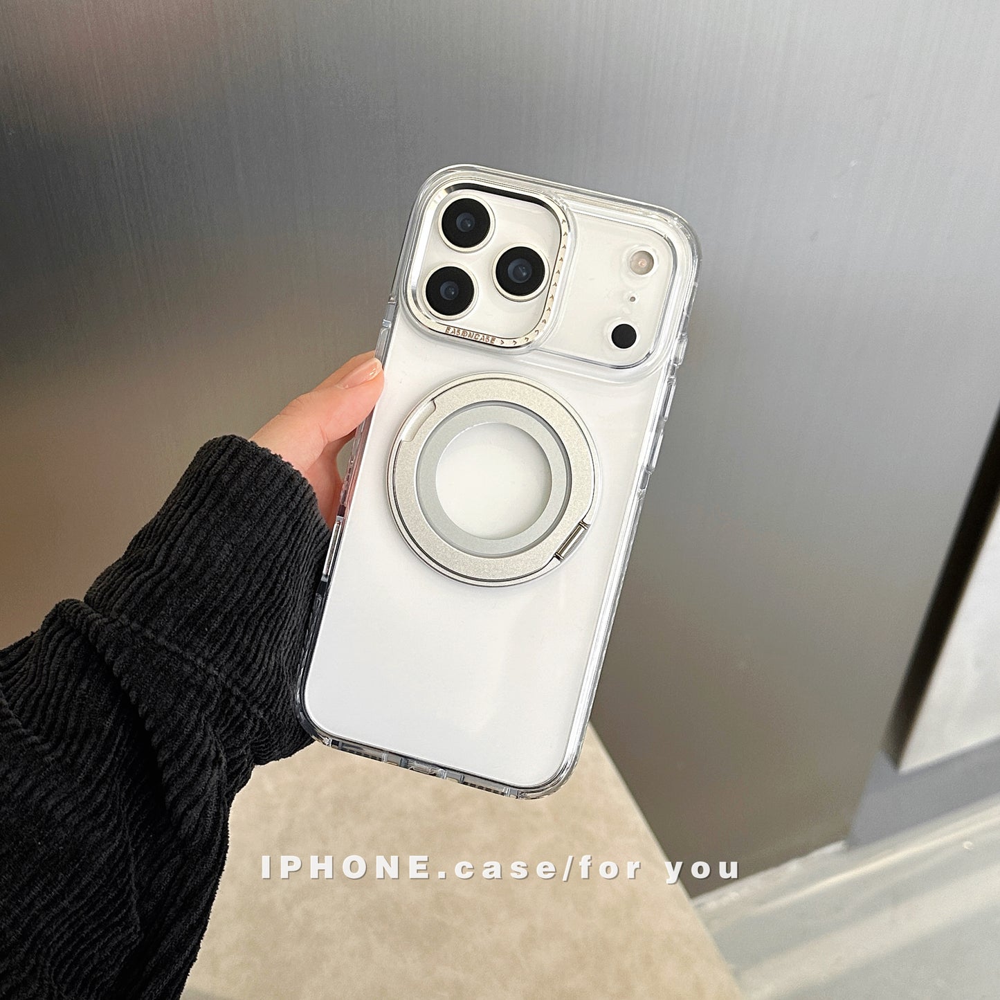 EASONCASE日本公式 iphone14-17 ケース 背面スタンド付き iphone ケース 衝撃 に 強い クリア magsafe 対応 ケース 龍鱗シリーズ