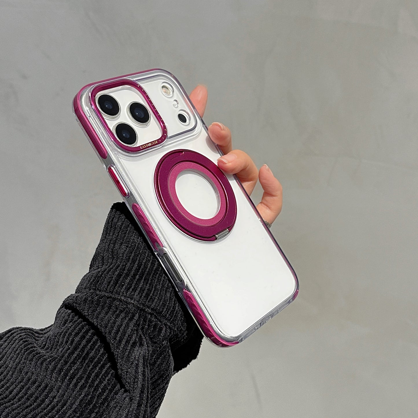 EASONCASE日本公式 iphone14-17 ケース 背面スタンド付き iphone ケース 衝撃 に 強い クリア magsafe 対応 ケース 龍鱗シリーズ