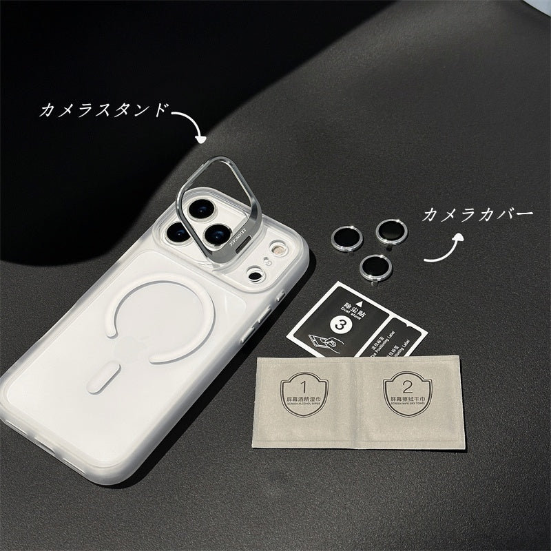 EASONCASE日本公式 magsafe対応 iphone ケース カメラスタンド付き iphone カバー クリア スマホケース iPhone14-17対応 U1シリーズ