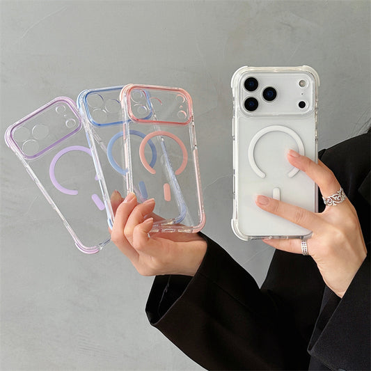 EASONCASE日本公式 クリア iphone ケース 衝撃吸収 iphone ケース 大人可愛い カラフル magsafe スマホケース 彩盾シリーズ