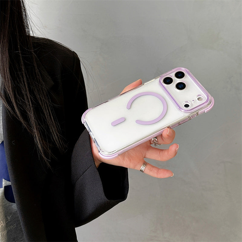 EASONCASE日本公式 クリア iphone ケース 衝撃吸収 iphone ケース 大人可愛い カラフル magsafe スマホケース 彩盾シリーズ