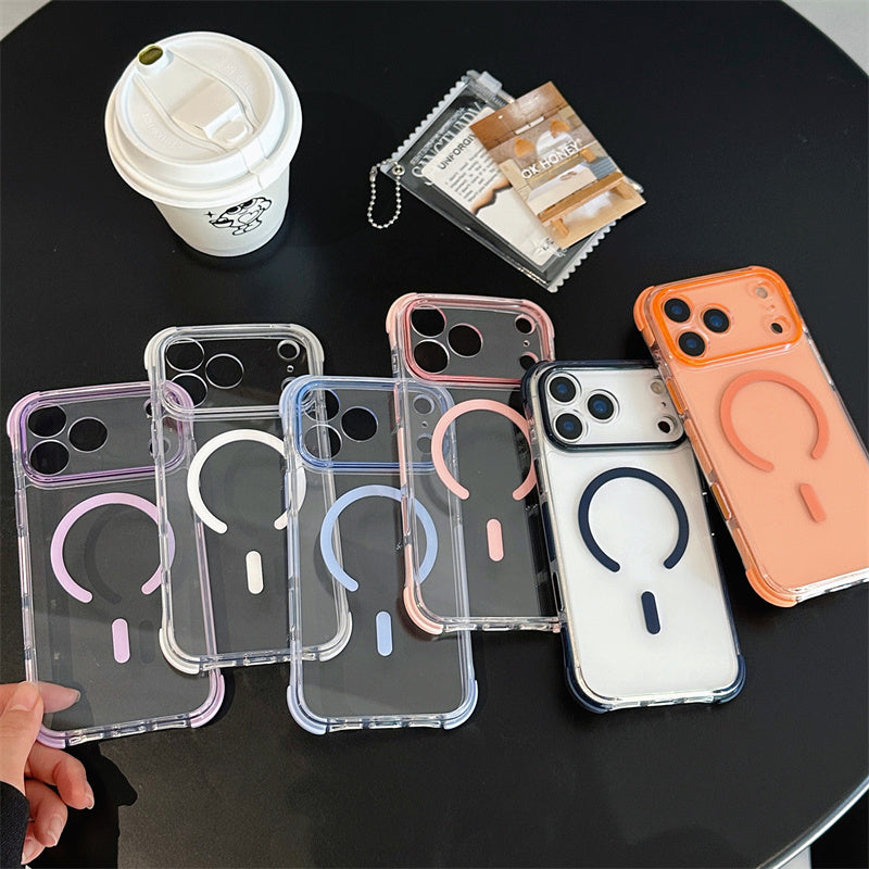 EASONCASE日本公式 クリア iphone ケース 衝撃吸収 iphone ケース 大人可愛い カラフル magsafe スマホケース 彩盾シリーズ