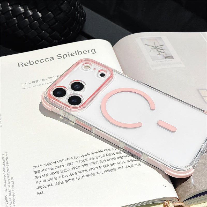 EASONCASE日本公式 クリア iphone ケース 衝撃吸収 iphone ケース 大人可愛い カラフル magsafe スマホケース 彩盾シリーズ