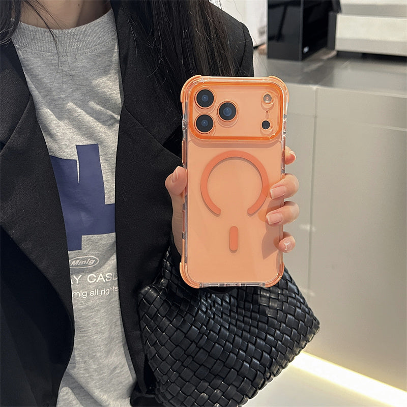 EASONCASE日本公式 クリア iphone ケース 衝撃吸収 iphone ケース 大人可愛い カラフル magsafe スマホケース 彩盾シリーズ