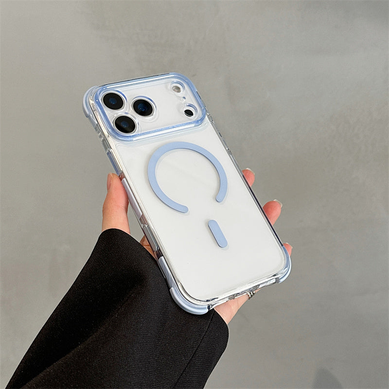 EASONCASE日本公式 クリア iphone ケース 衝撃吸収 iphone ケース 大人可愛い カラフル magsafe スマホケース 彩盾シリーズ