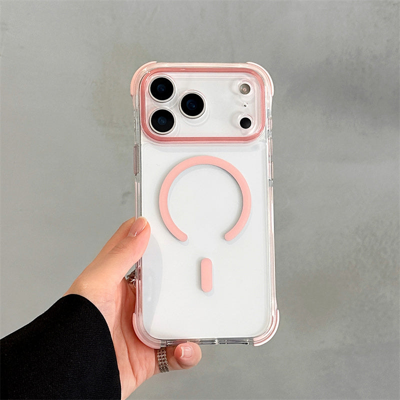 EASONCASE日本公式 クリア iphone ケース 衝撃吸収 iphone ケース 大人可愛い カラフル magsafe スマホケース 彩盾シリーズ