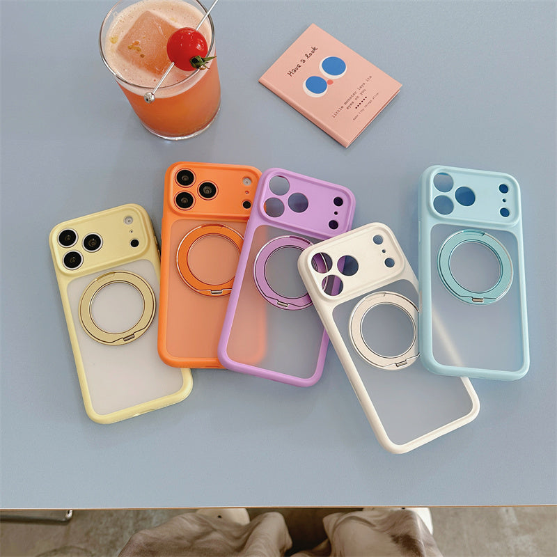 EASONCASE日本公式 iphone17/17pro ケース 大人 可愛い シンプル スタンド 付き iphone17promax ケース 半 透明 スマホケース iphone16pro/16promax ケース 夏 っ ぽい カラフル 彩悦シリーズ