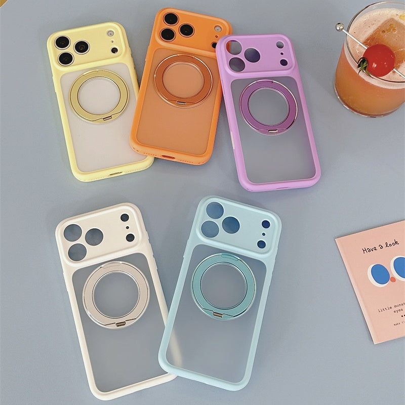EASONCASE日本公式 iphone17/17pro ケース 大人 可愛い シンプル スタンド 付き iphone17promax ケース 半 透明 スマホケース iphone16pro/16promax ケース 夏 っ ぽい カラフル 彩悦シリーズ