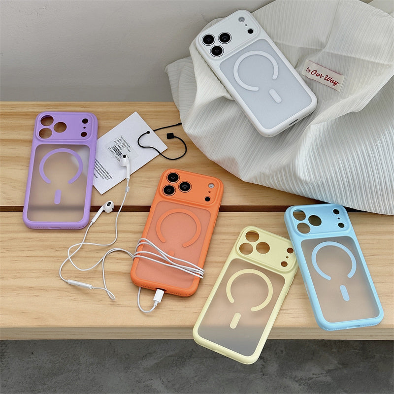 EASONCASE日本公式 iphone17/17pro ケース magsae対応 iphone17promax ケース カラフル 半 透明 スマホケース iphone16pro/16promax ケース 夏 っ ぽい 可愛い 彩悦magsafeシリーズ
