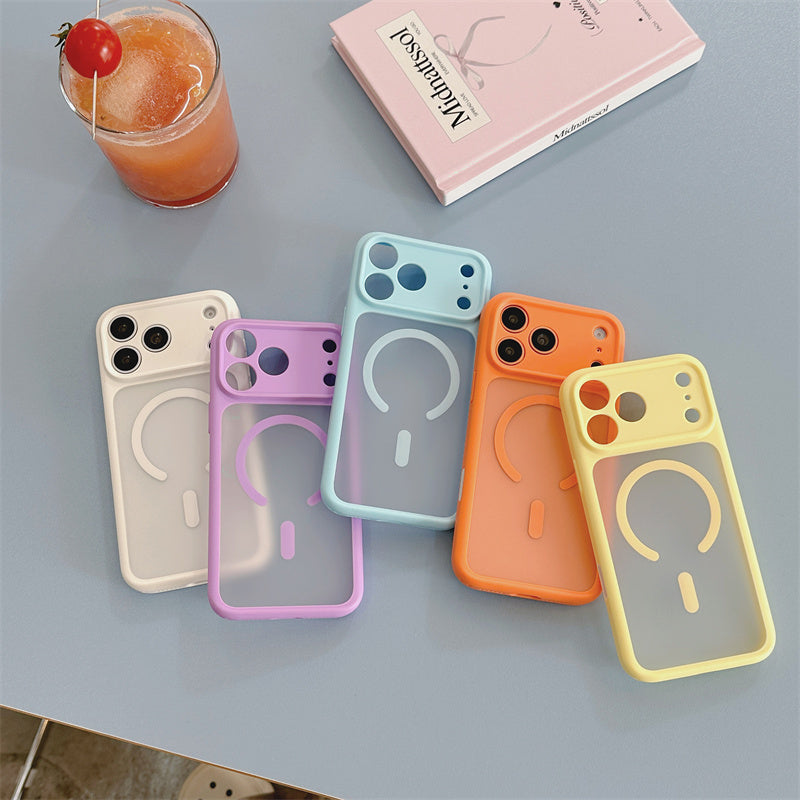 EASONCASE日本公式 iphone17/17pro ケース magsae対応 iphone17promax ケース カラフル 半 透明 スマホケース iphone16pro/16promax ケース 夏 っ ぽい 可愛い 彩悦magsafeシリーズ