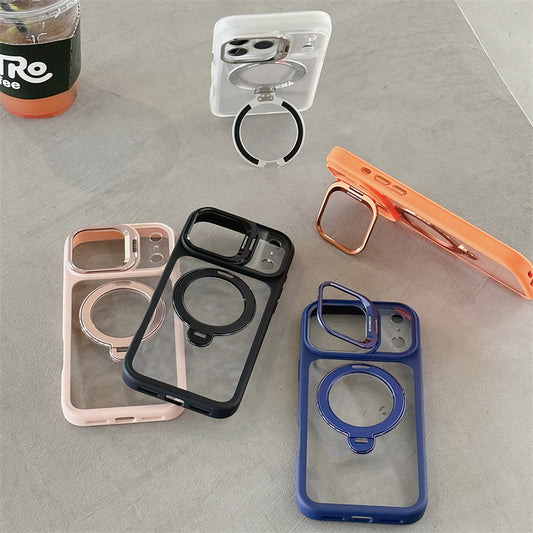 EASONCASE日本公式 ダブルスタンド付き iphone ケース クリアスマホケース iphone14-17対応 magsafeケース