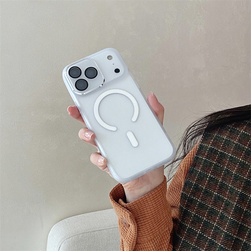 EASONCASE日本公式 マグセーフ対応 クリア iPhone14-17ケース カメラ保護フィルム一体型 スマホケース 滑り止め 晶鋭シリーズ