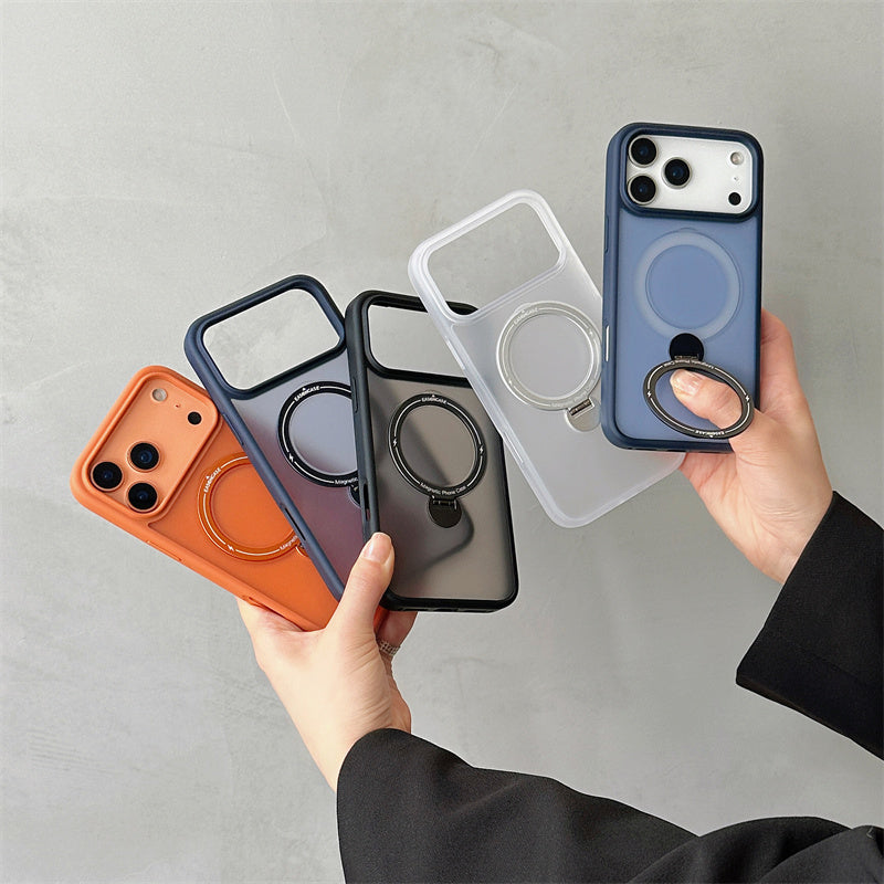 Easoncase日本公式 360°スタンド付き iphone14-17 ケース マット クリア iphone ケース magsafe対応  旋音シリーズ