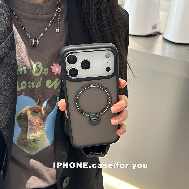 Easoncase日本公式 360°スタンド付き iphone14-17 ケース マット クリア iphone ケース magsafe対応  旋音シリーズ