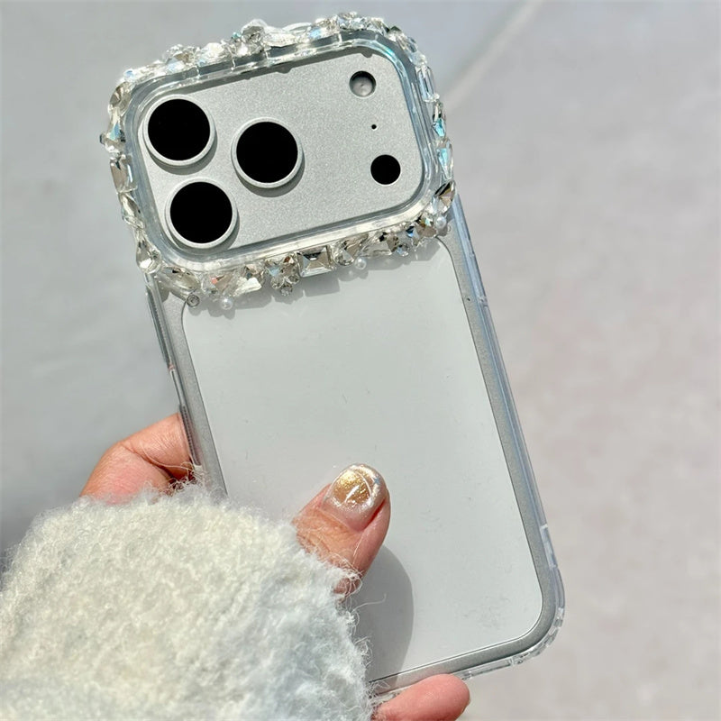 キラキラ カメラ保護リング  iphone17/16 ケース ストーン デコ iphone15/14 ケース クリア iphone13/12 ケース キラキラ 可愛い