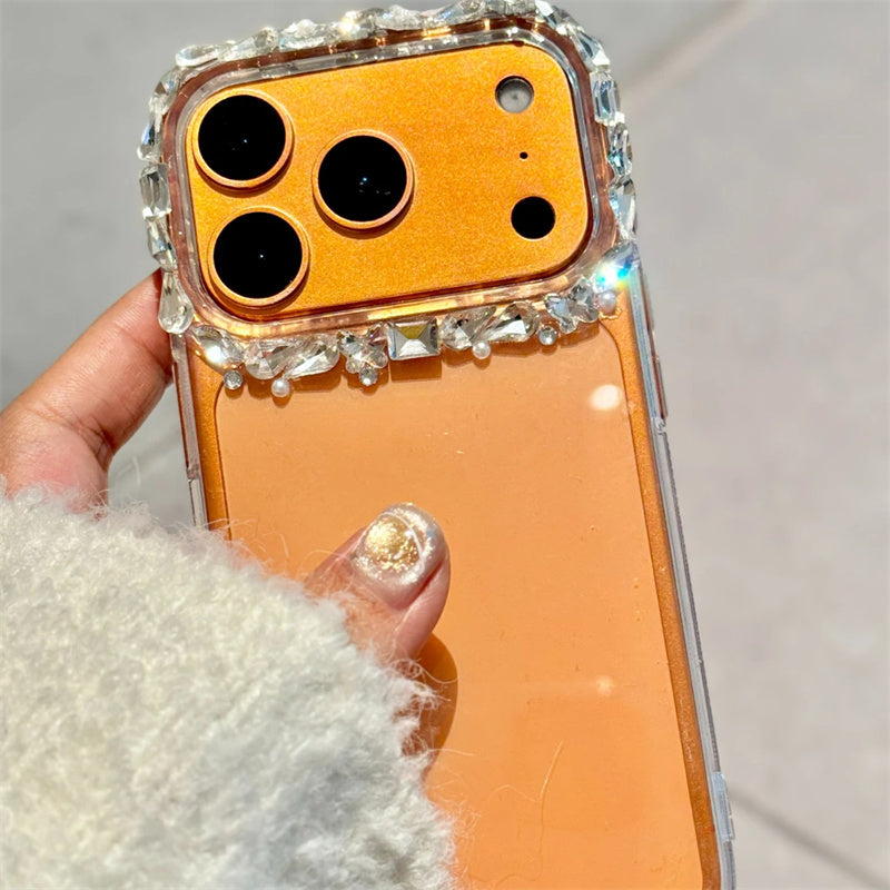 キラキラ カメラ保護リング  iphone17/16 ケース ストーン デコ iphone15/14 ケース クリア iphone13/12 ケース キラキラ 可愛い